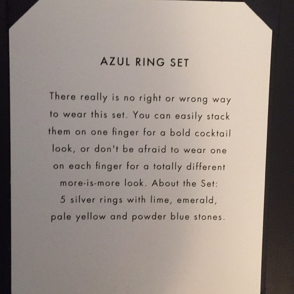BRAND NEW RING by JEWEL MINT, Azul Ring Set, Sz 7 - Picture 6 of 6